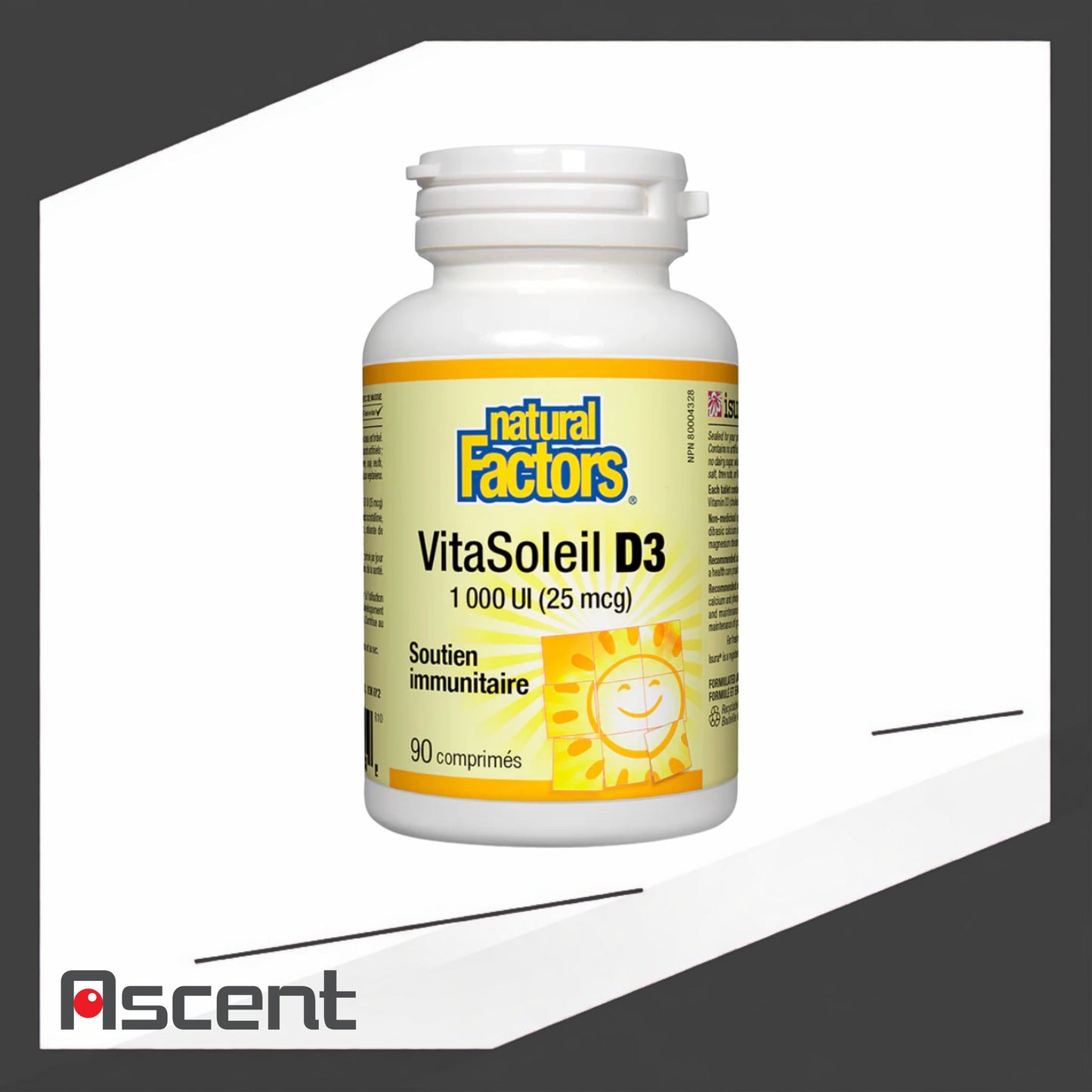 Natural Factors SunVitamin D3 1000IU 90 Tablets