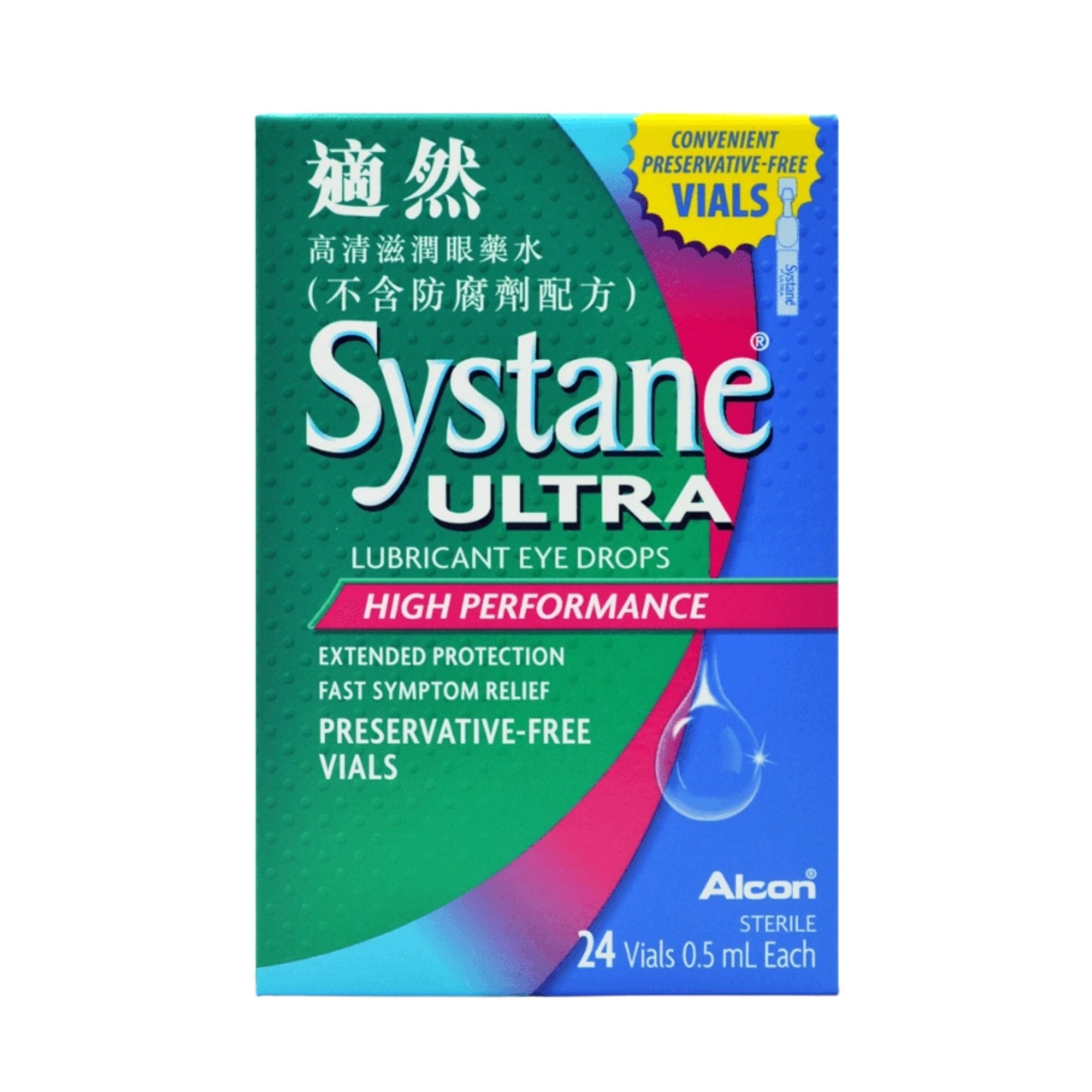 Alcon Systane Ultra 適然高清滋潤眼藥水(無防腐劑裝) 0.5毫升 x 24支