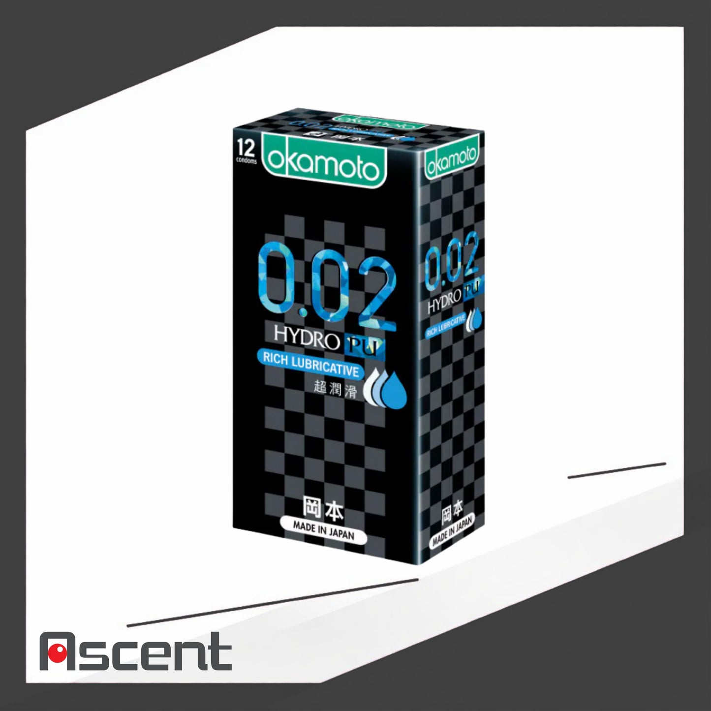 Okamoto 0.02 Hydro PU Extra Lubricated Condoms 12s