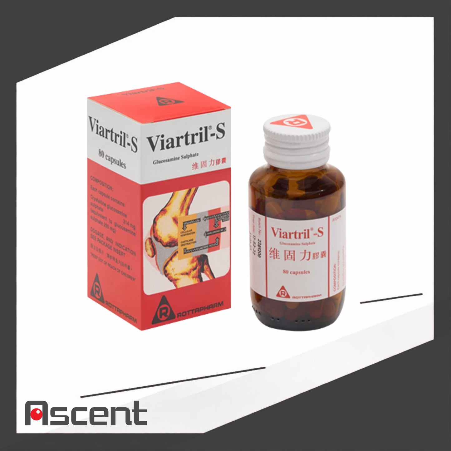 Viartril-S 250mg Glucosamine Sulphate 80 Capsules